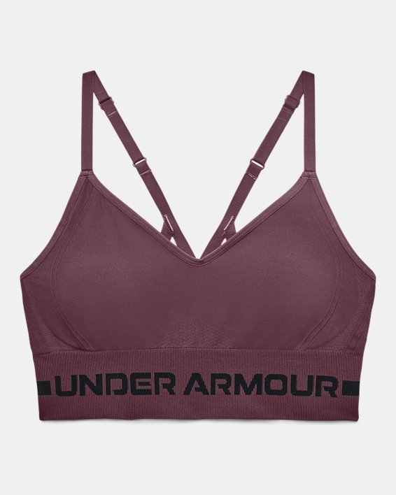Damen UA Seamless Low Long Sport-BH, Purple, pdpMainDesktop image number 8